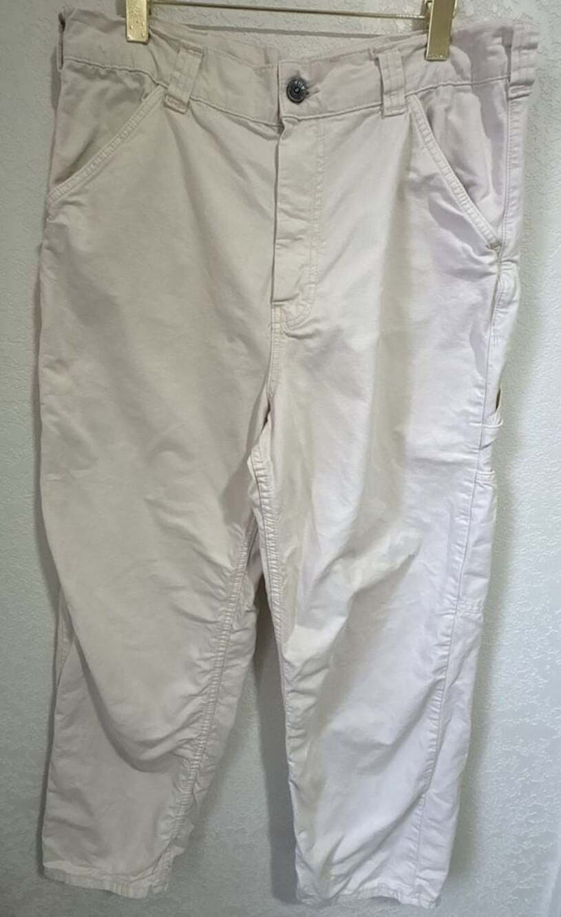 BDG Urban Outfitters Utility Cargo Pants Size 28 Cream Cotton